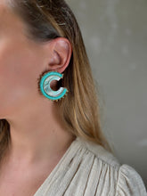 Load image into Gallery viewer, French Hoops Turquoise
