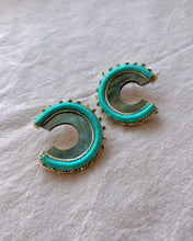 Load image into Gallery viewer, French Hoops Turquoise
